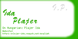 ida plajer business card